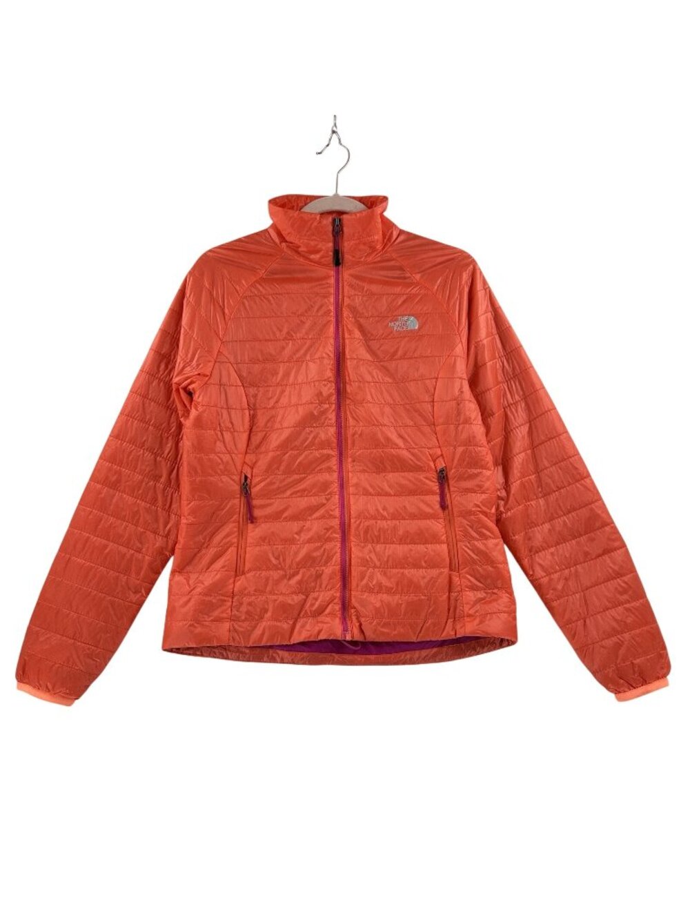The North Face Flashdry Nano Puffer Insulated Jacket Womens Small Bright Orange